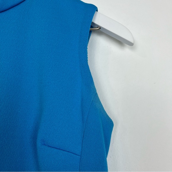 Vintage Blue Geometric Print Dress and Jacket Belfry By Gerald Pierce - Picture 6 of 16